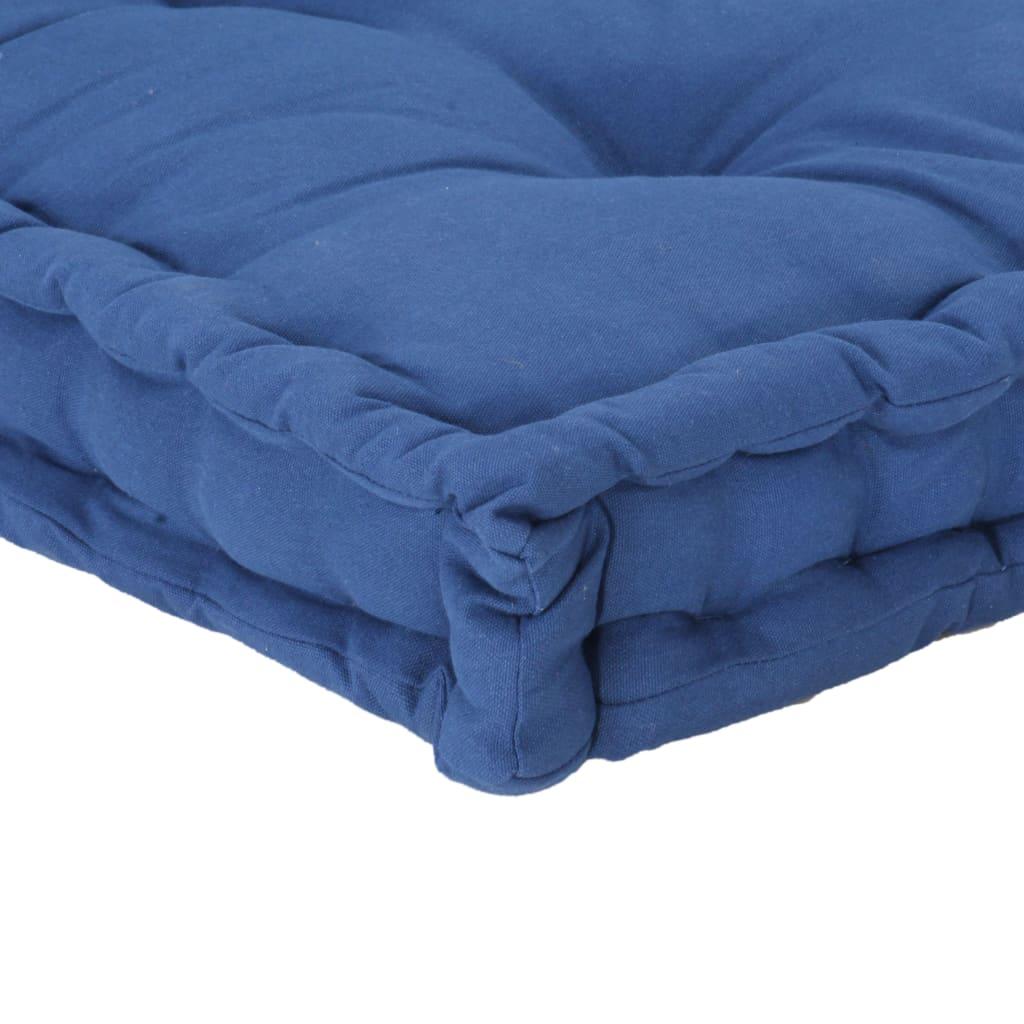 Pallet Floor Cushions 2 pcs Cotton Light Blue