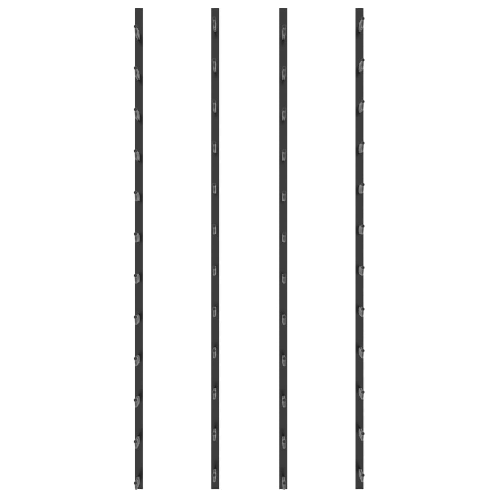 Wall-mounted Wine Racks for 72 Bottles 2 pcs Black Iron