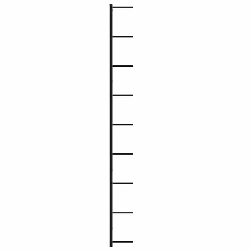 Wall-mounted Wine Racks for 18 Bottles 2 pcs Black Iron