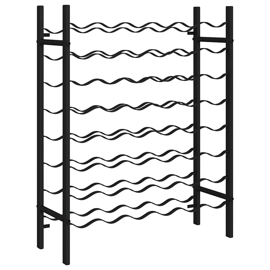 Wine Rack for 48 Bottles Black Metal