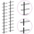 Wall-mounted Wine Racks for 20 Bottles 2 pcs Black Metal