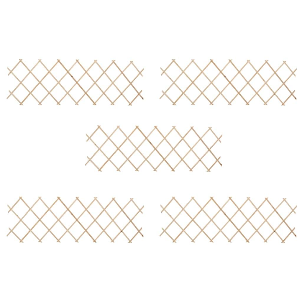 Trellis Fences 5 pcs Firwood 180x60 cm