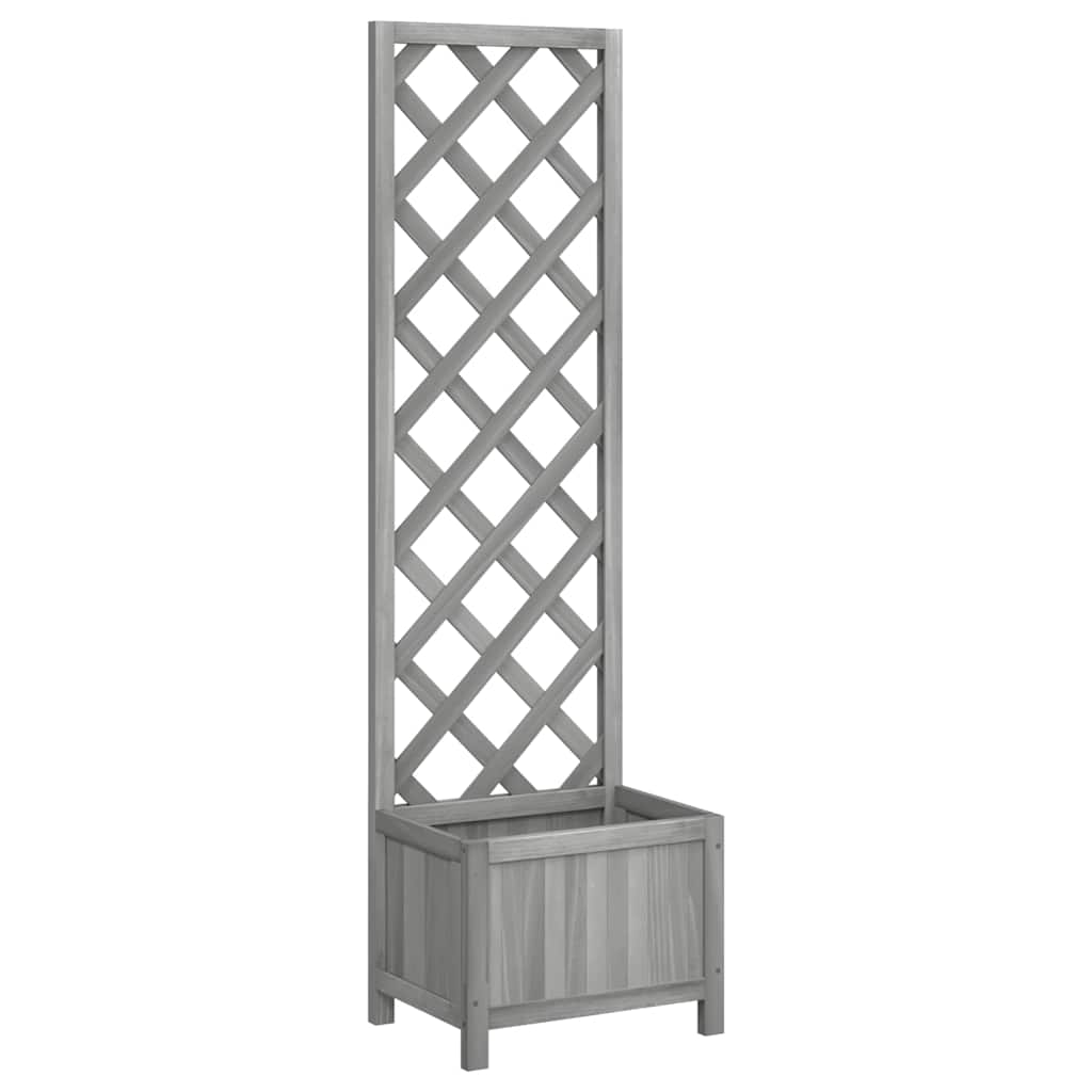 Planter with Trellis 40x30x135 cm Solid Wood Fir