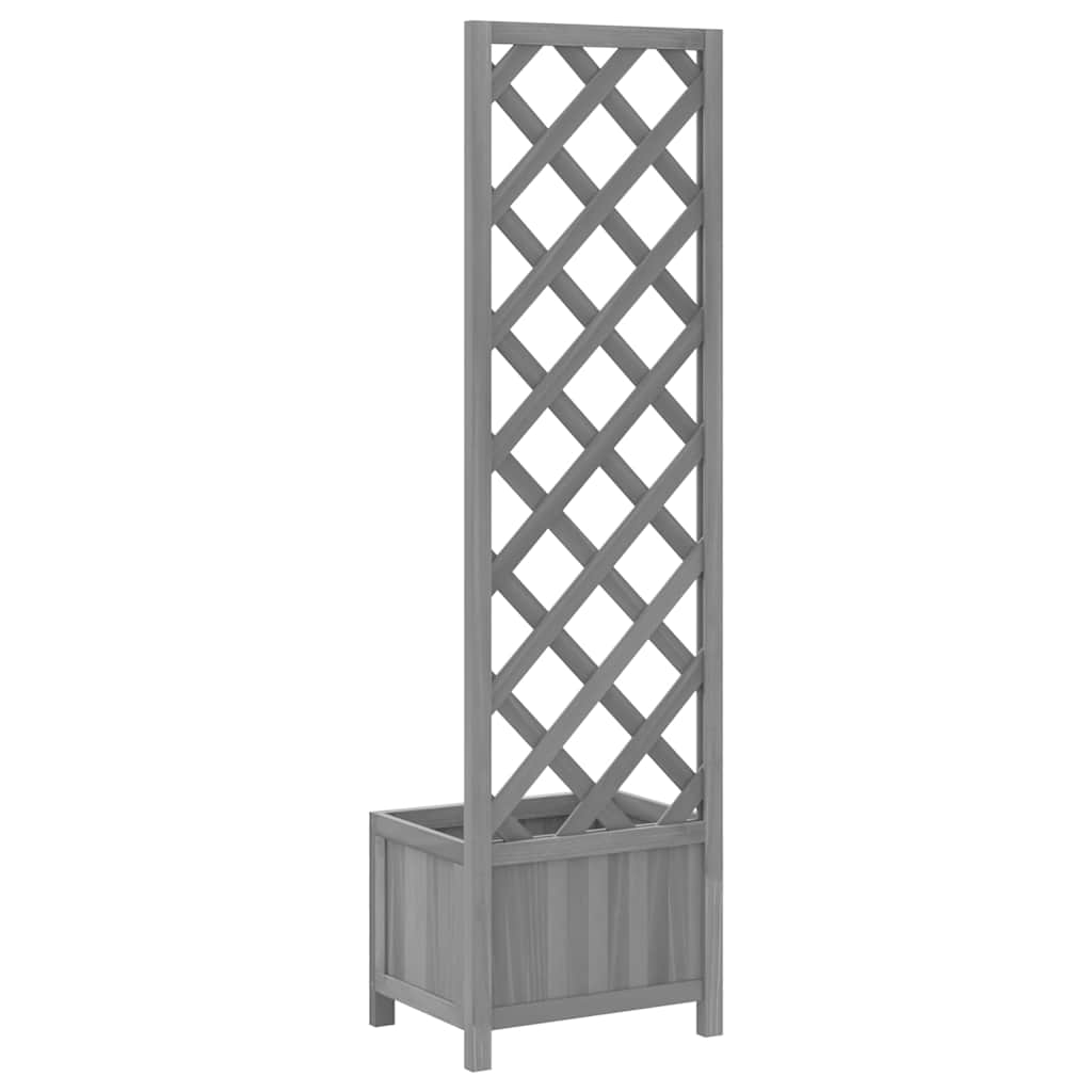 Planter with Trellis 40x30x135 cm Solid Wood Fir