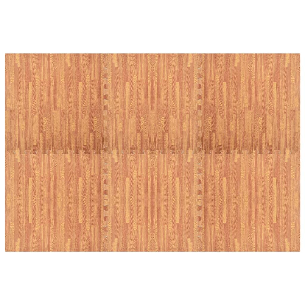 Floor Mats 6 pcs Wood Grain 2.16 m² EVA Foam