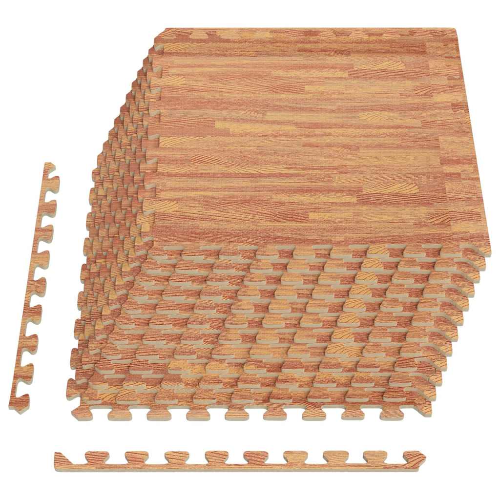 Floor Mats 12 pcs Wood Grain 4.32 m² EVA Foam