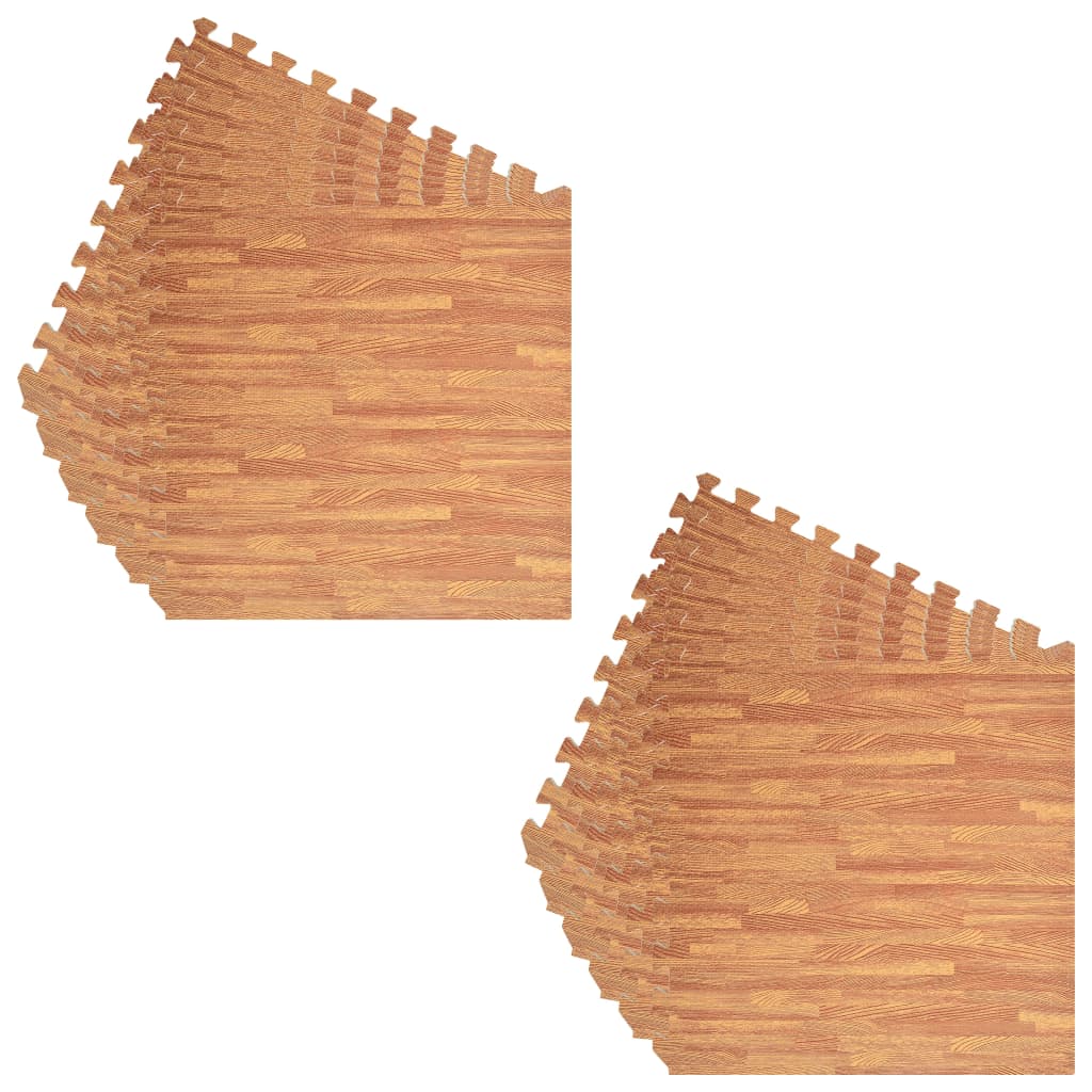 Floor Mats 12 pcs Wood Grain 4.32 m² EVA Foam