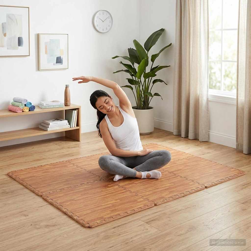 Floor Mats 12 pcs Wood Grain 4.32 m² EVA Foam