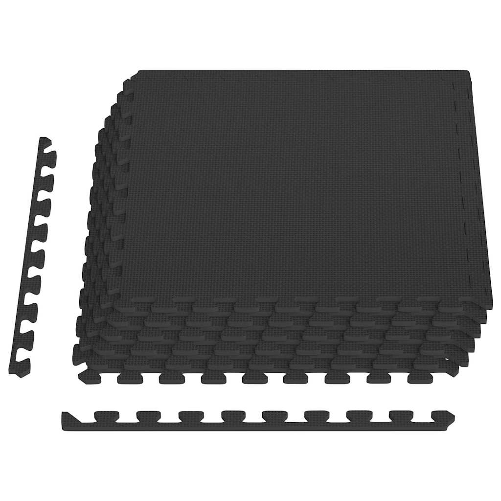 Floor Mats 6 pcs 2.16 m² EVA Foam Black