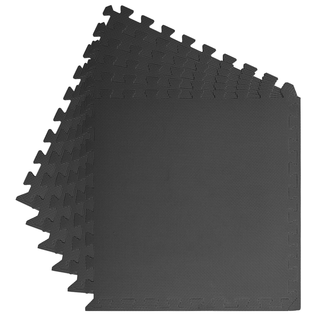 Floor Mats 6 pcs 2.16 m² EVA Foam Black