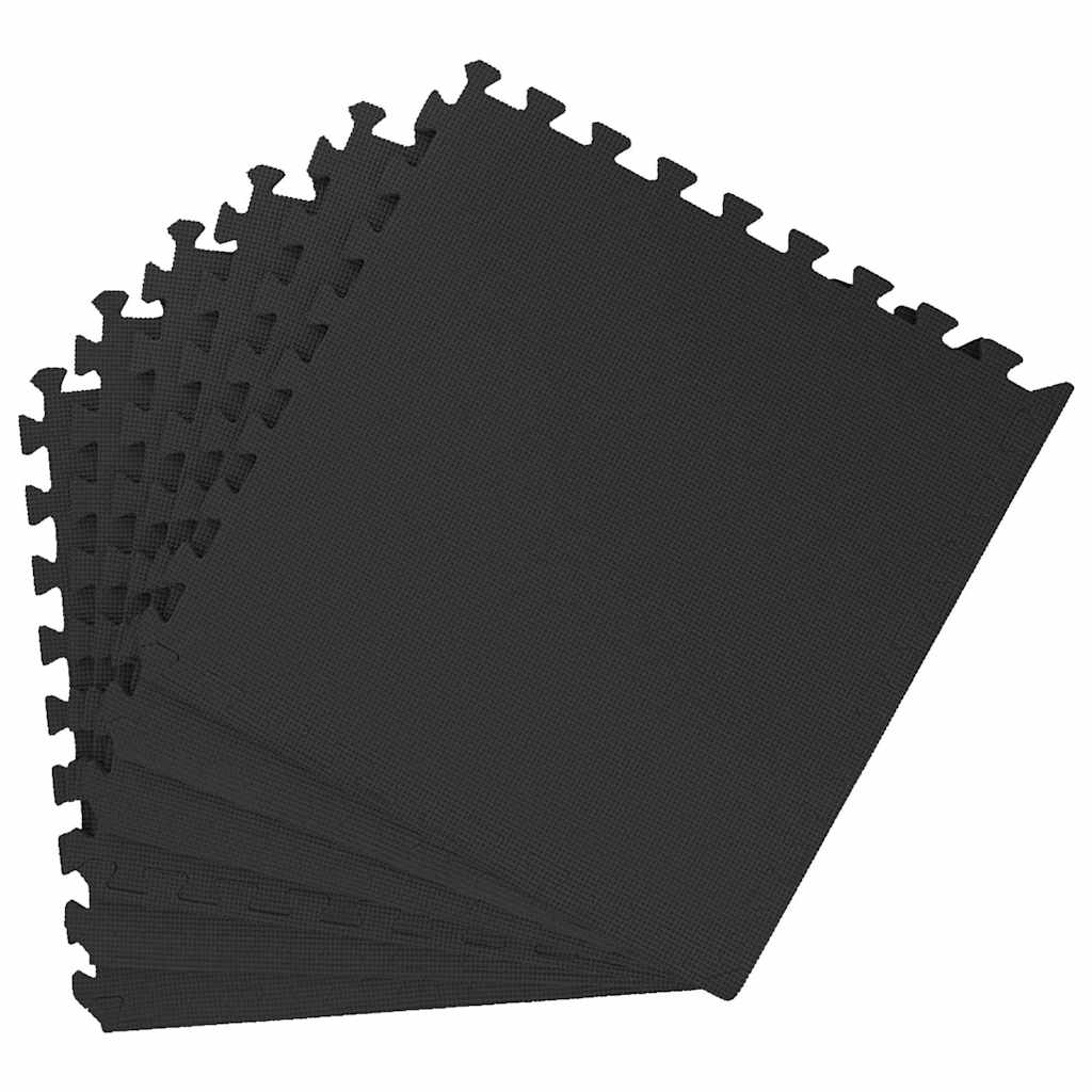 Floor Mats 12 pcs 4.32 m² EVA Foam Black