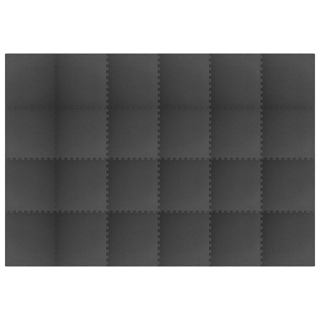 Floor Mats 24 pcs 8.64 m² EVA Foam Black