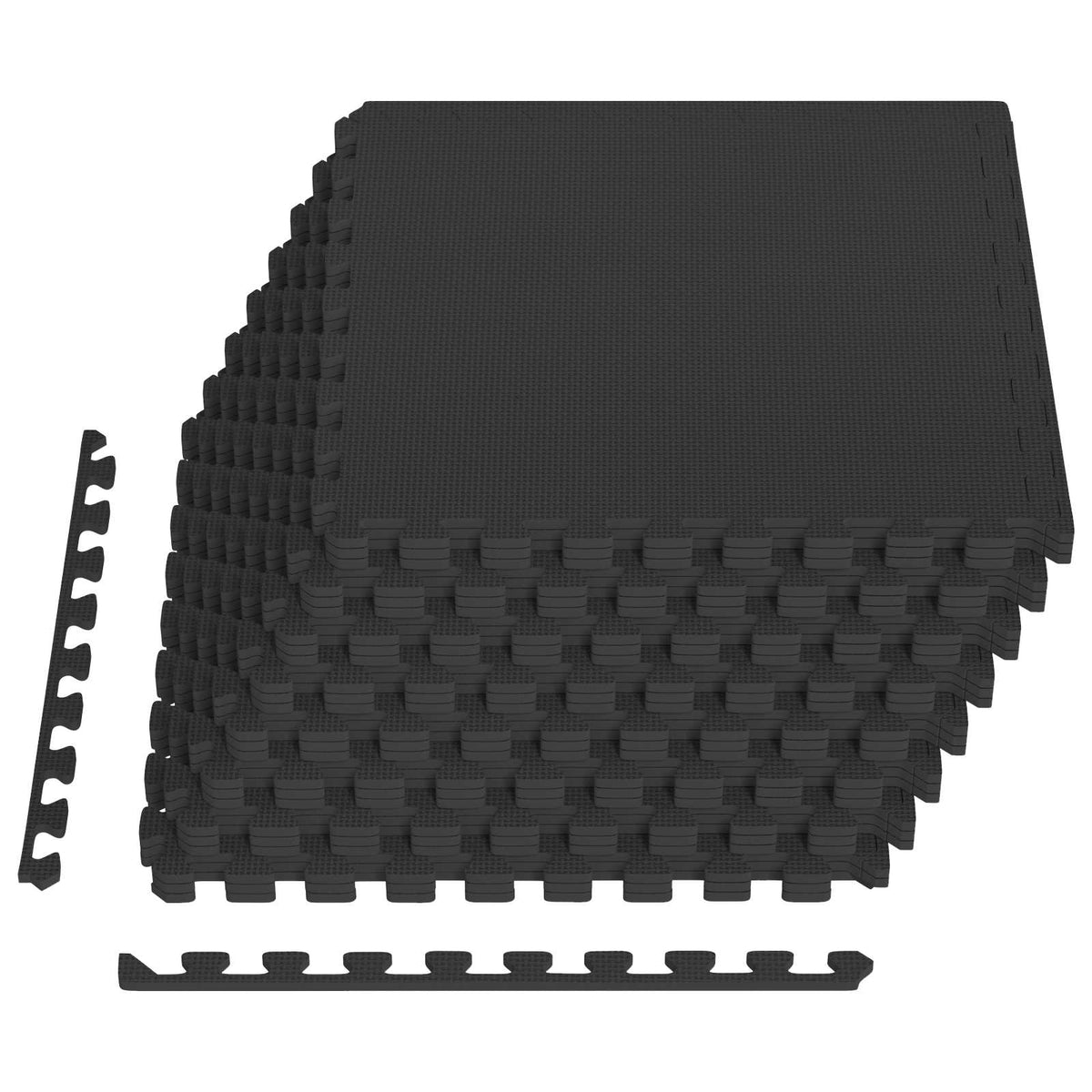 Floor Mats 24 pcs 8.64 m² EVA Foam Black