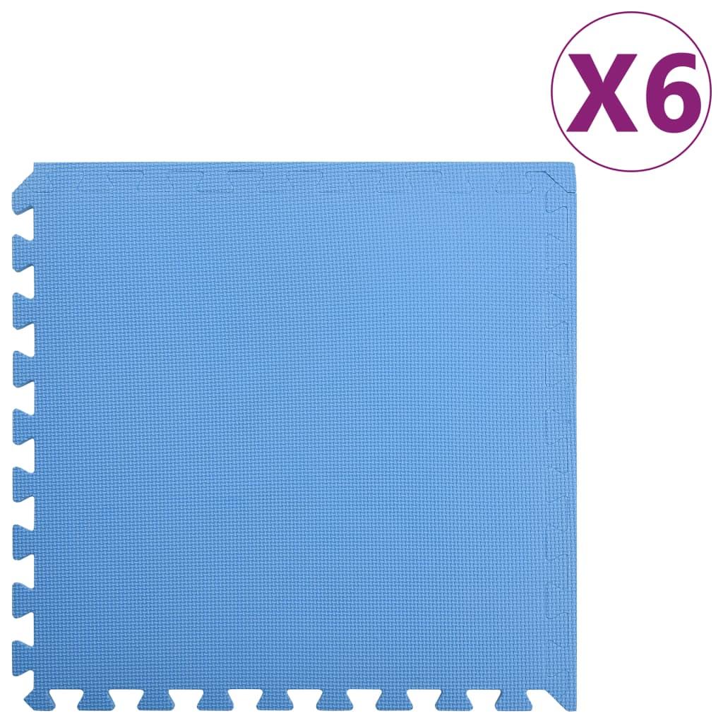 Floor Mats 6 pcs 2.16 m² EVA Foam Blue