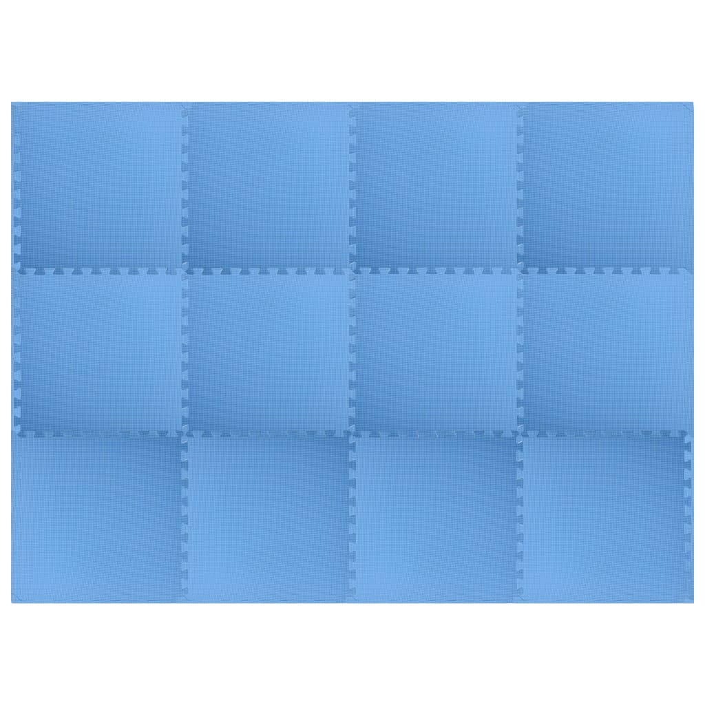 Floor Mats 12 pcs 4.32 m² EVA Foam Blue