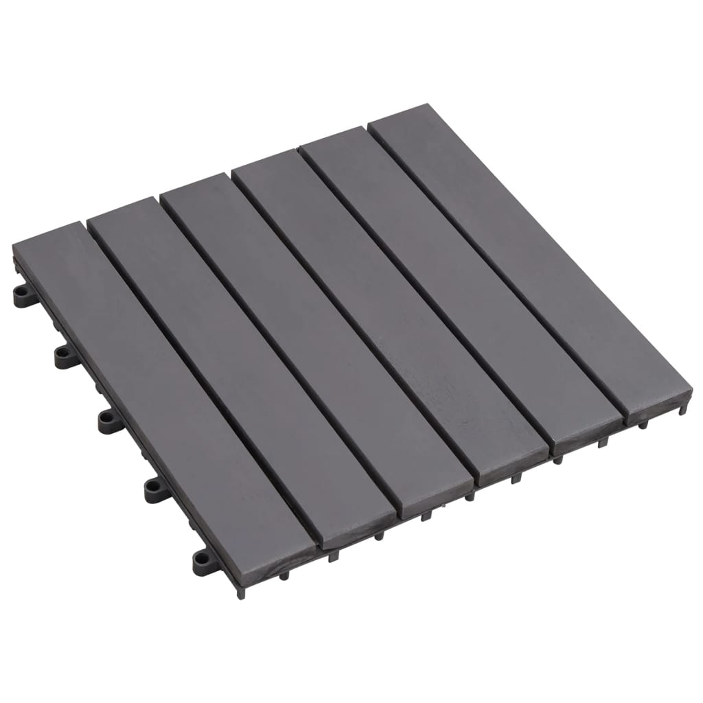 Decking Tiles 20 pcs Grey Wash 30x30 cm Solid Acacia Wood