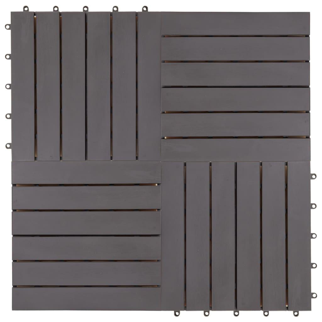 Decking Tiles 20 pcs Grey Wash 30x30 cm Solid Acacia Wood