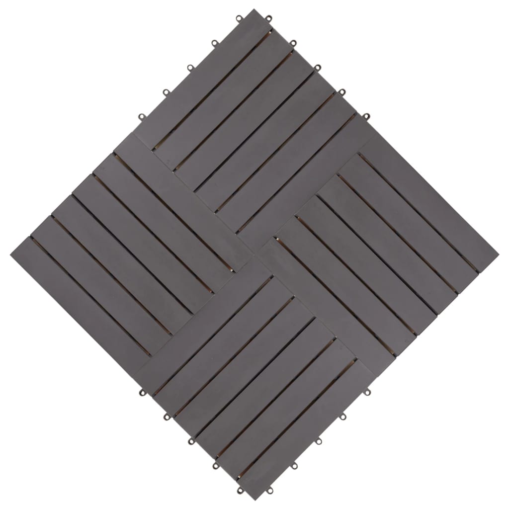 Decking Tiles 20 pcs Grey Wash 30x30 cm Solid Acacia Wood