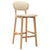Bar Stools 2 pcs Cream Fabric