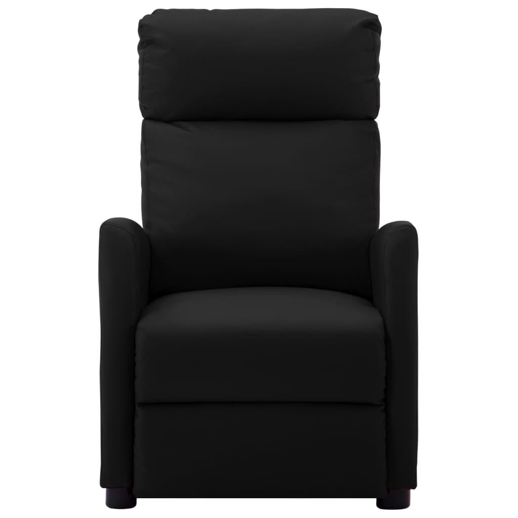 Massage Chair Black Faux Leather