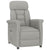 Recliner Chair Light Grey Faux Suede Leather