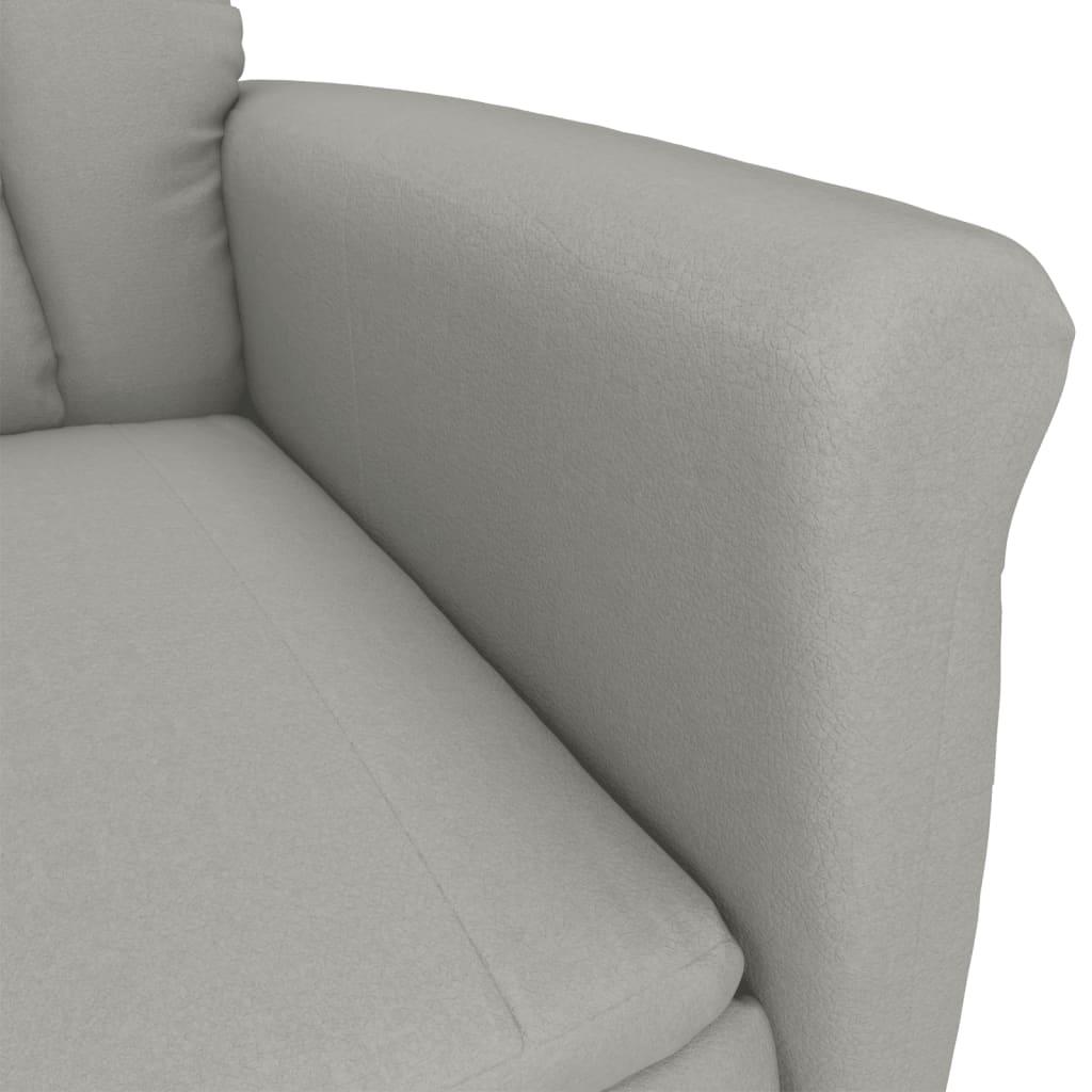 Recliner Chair Light Grey Faux Suede Leather