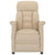 Recliner Chair Cream Faux Suede Leather