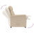 Recliner Chair Cream Faux Suede Leather