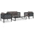 Sectional Sofa with Cushion Poly Rattan Anthracite