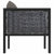 Sectional Sofa with Cushion Poly Rattan Anthracite
