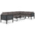 Sectional Sofa with Cushion Poly Rattan Anthracite