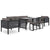 Sectional Sofa with Cushion Poly Rattan Anthracite