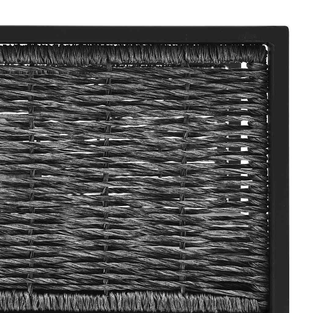 Sectional Middle Sofa with Cushion Poly Rattan Anthracite
