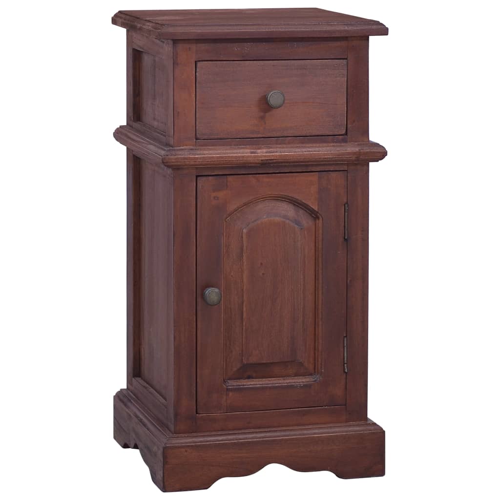 Bedside Cabinet Classical Brown Solid Mahogany Wood