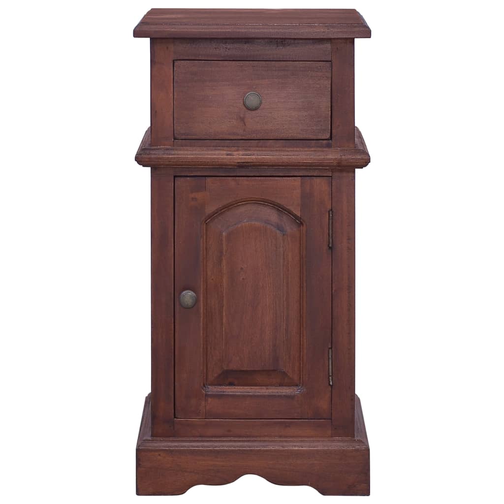 Bedside Cabinet Classical Brown Solid Mahogany Wood