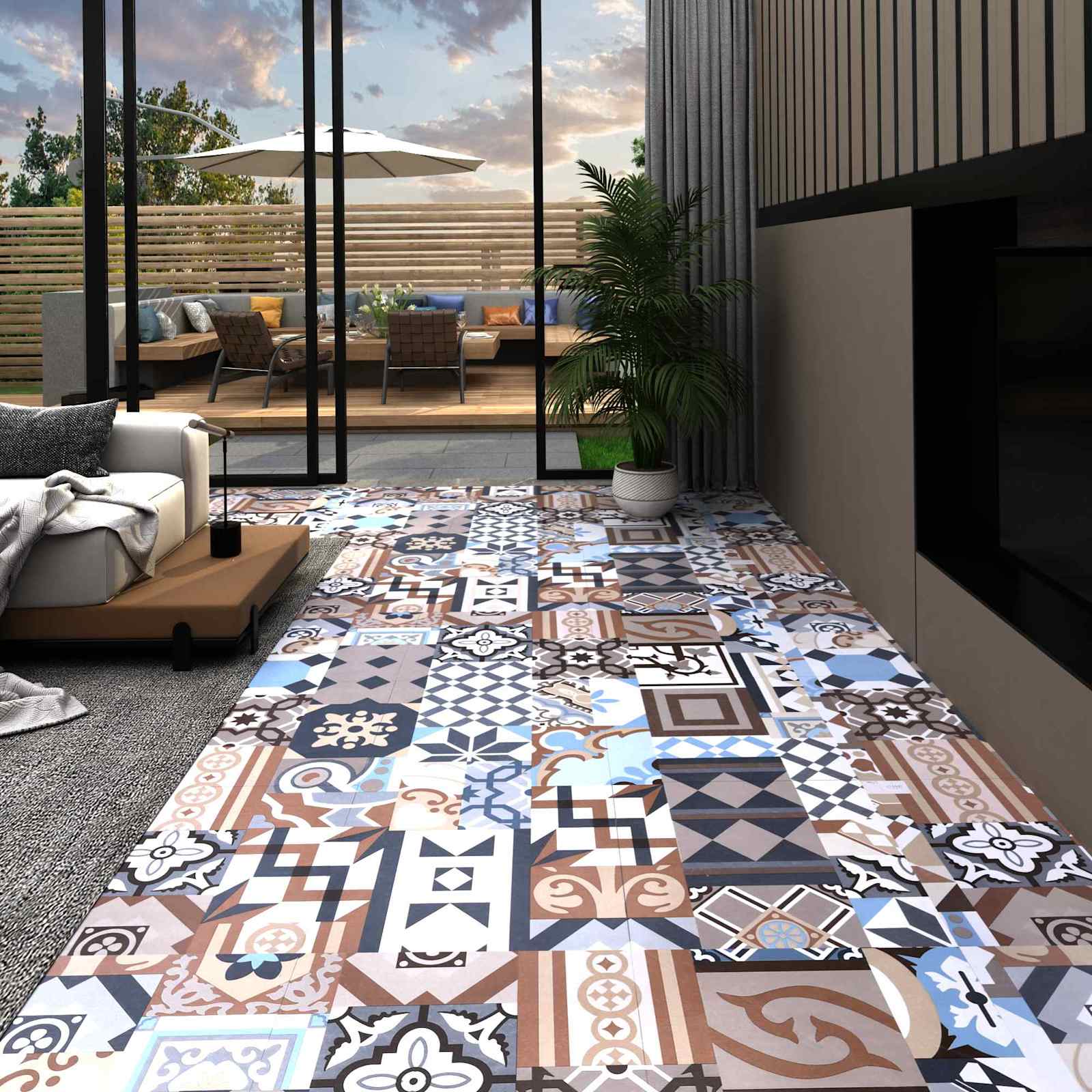 Flooring Planks 5.11 m² 55 pcs PVC Mono Pattern