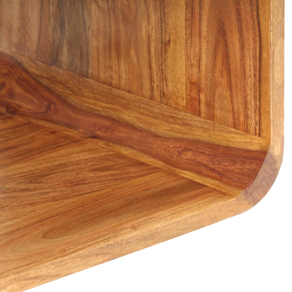 Side Tables 2 pcs Solid Acacia Wood Honey Finish