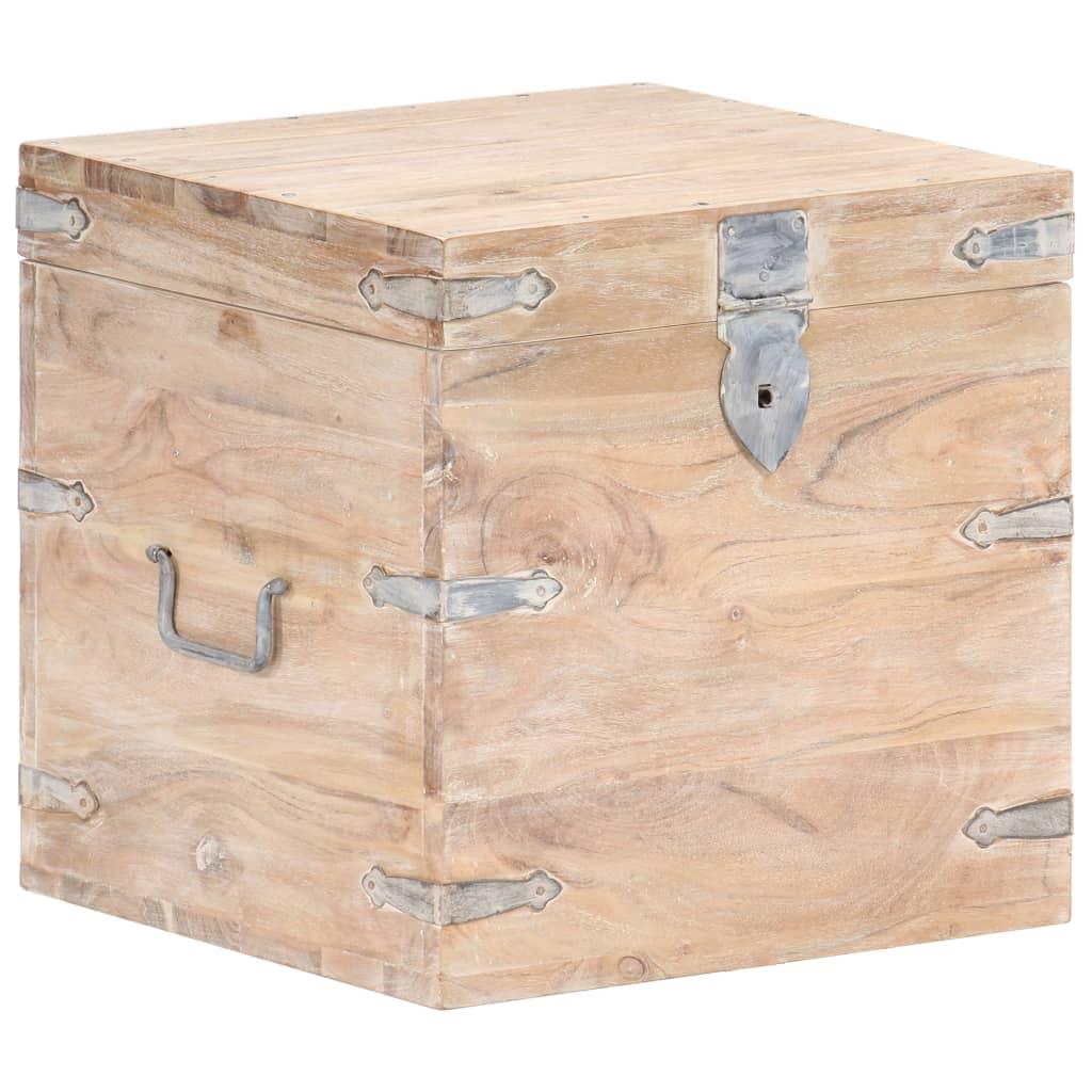 Chest 40x40x40 cm Solid Acacia Wood