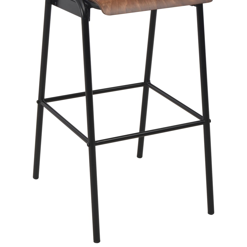 Bar Stools 6 pcs Solid Plywood Steel