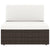 5 Piece Garden Lounge Set Poly Rattan Brown