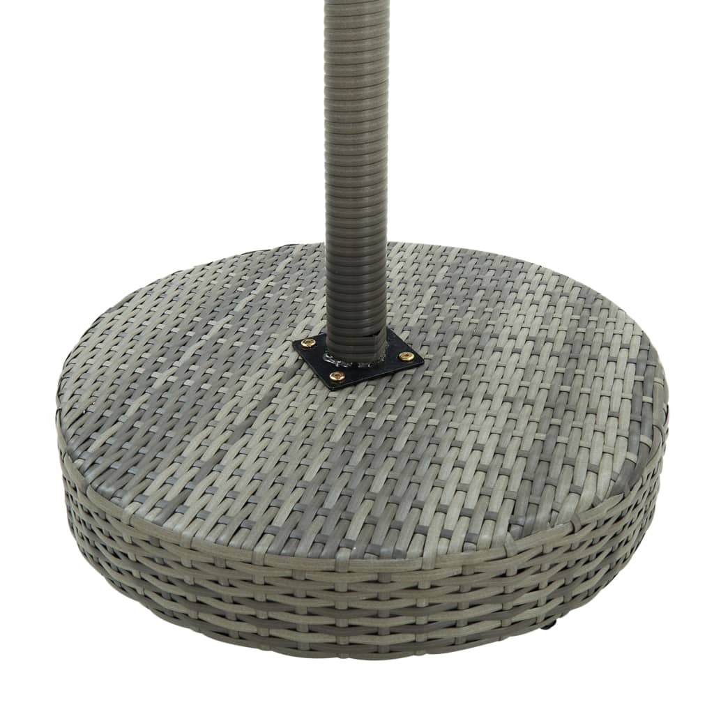 Garden Table Grey 60.5x106 cm Poly Rattan