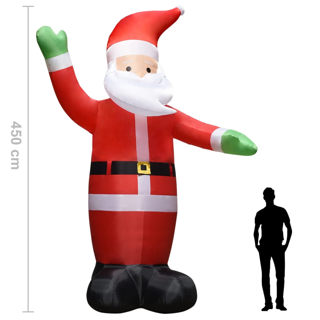 Inflatable Santa Claus with LEDs Christmas Decoration IP44 4.5 m