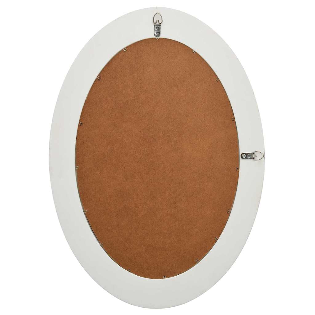Wall Mirror Baroque Style 50x70 cm White