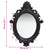 Wall Mirror Castle Style 56x76 cm Black