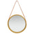 Wall Mirror with Strap 40 cm Gold