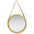 Wall Mirror with Strap 50 cm Gold