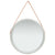 Wall Mirror with Strap 60 cm Silver