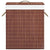 Bamboo Laundry Basket with 2 Sections Brown 100 L