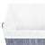 Bamboo Laundry Basket with Single Section Grey 83 L