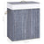 Bamboo Laundry Basket with Single Section Grey 83 L